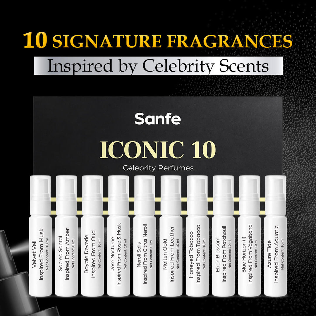Sanfe ICONIC10 Celebrity-inspired Perfumes - Set of 10