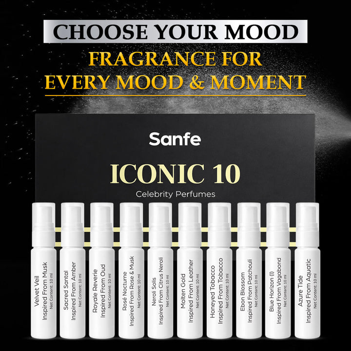 Sanfe ICONIC10 Celebrity-inspired Perfumes - Set of 10