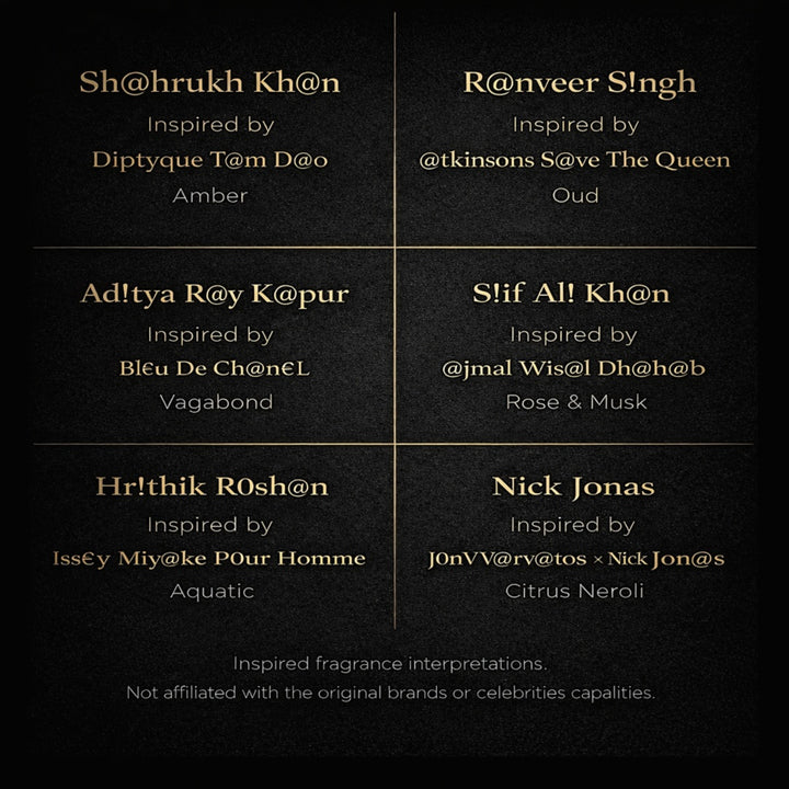 Sanfe ICONIC10 Celebrity-inspired Perfumes - Set of 10