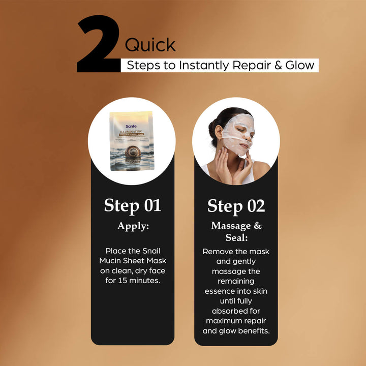 Illuminating Snail Mucin Sheet Mask (Pack of 6)