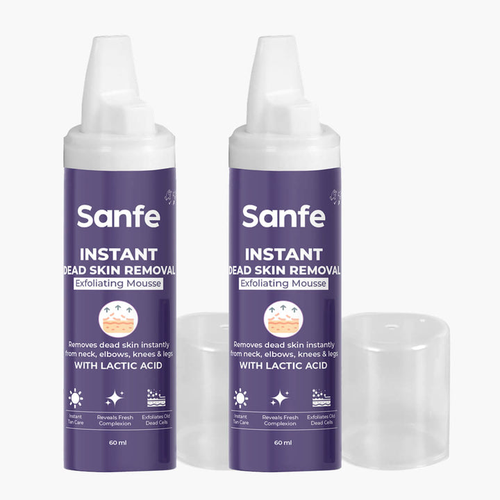 Sanfe Instant Dead Skin Removal Exfoliating Mousse - 60ml (Pack of 2)