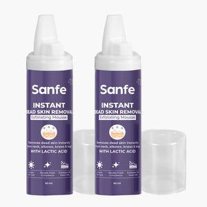 Sanfe Instant Dead Skin Removal Exfoliating Mousse - 60ml (Pack of 2)