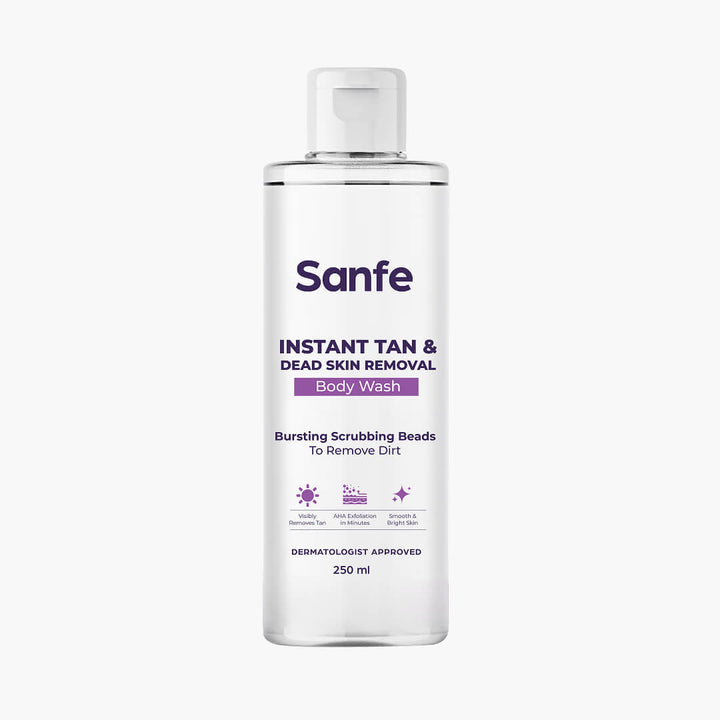 Sanfe Instant Tan & Dead Skin Removal Exfoliating Body Wash - 250ml