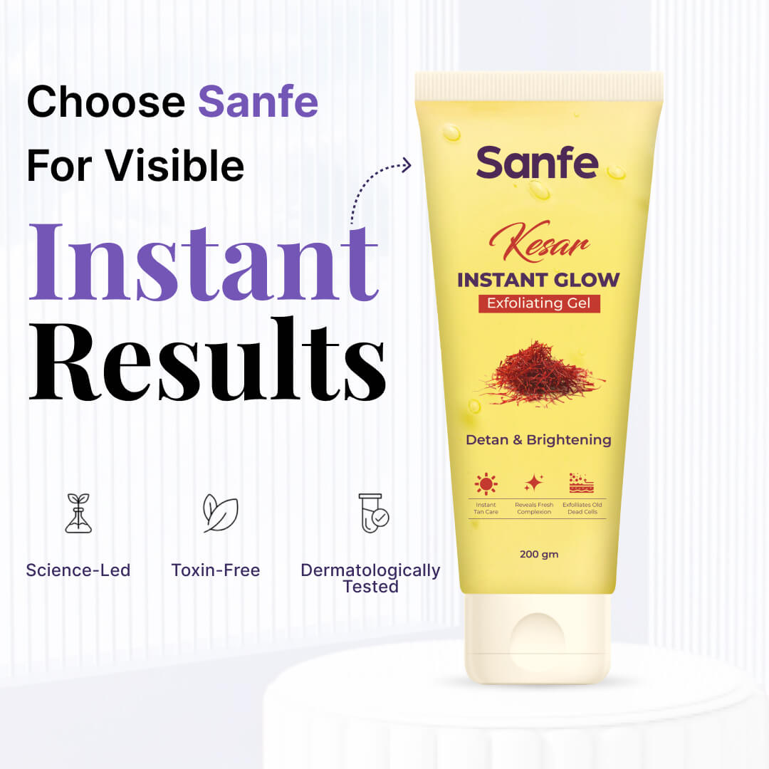 Sanfe Kesar Instant Glow Exfoliating Gel - 200gm