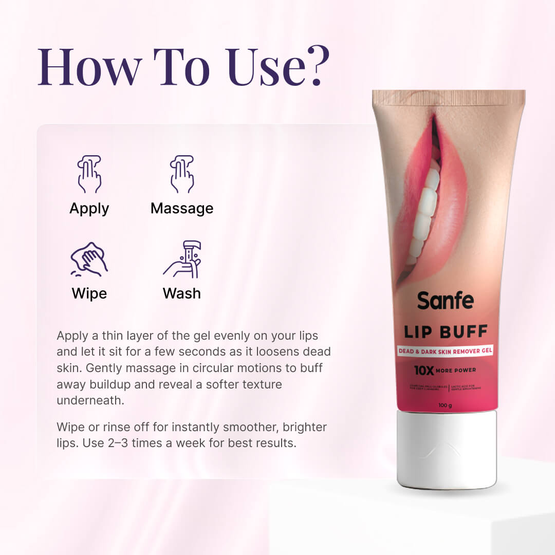 Sanfe lip buff dead & dark skin removal gel 100g