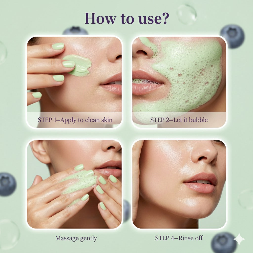 OxyBerry Instant Pore Clear Bubble Face Mask