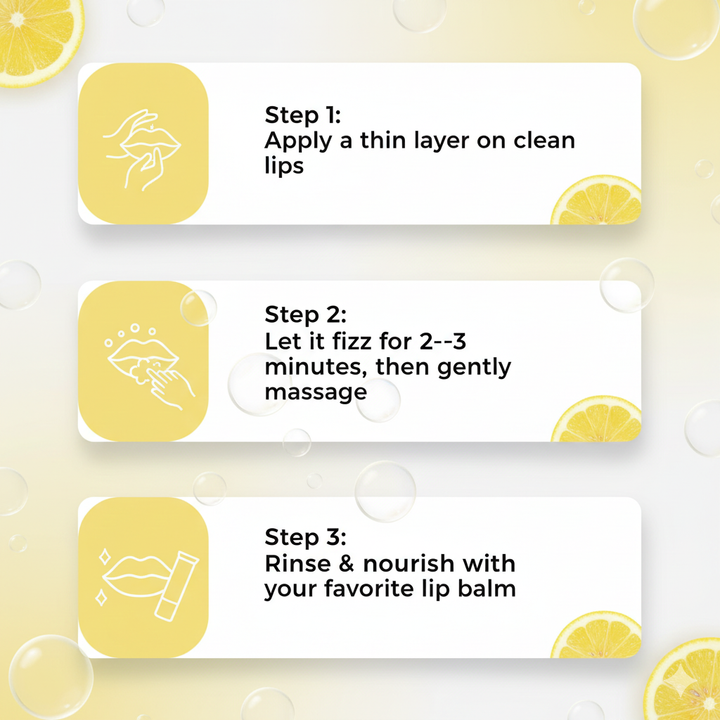 OxyFiz Lemon Lip Lightening Bubble Exfoliator