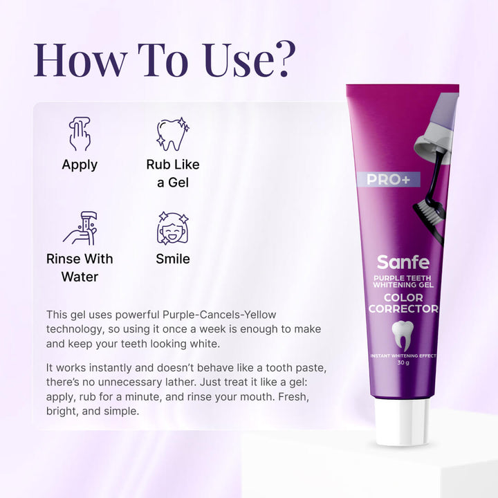 Purple Teeth Whitening Gel (Pack of 3)