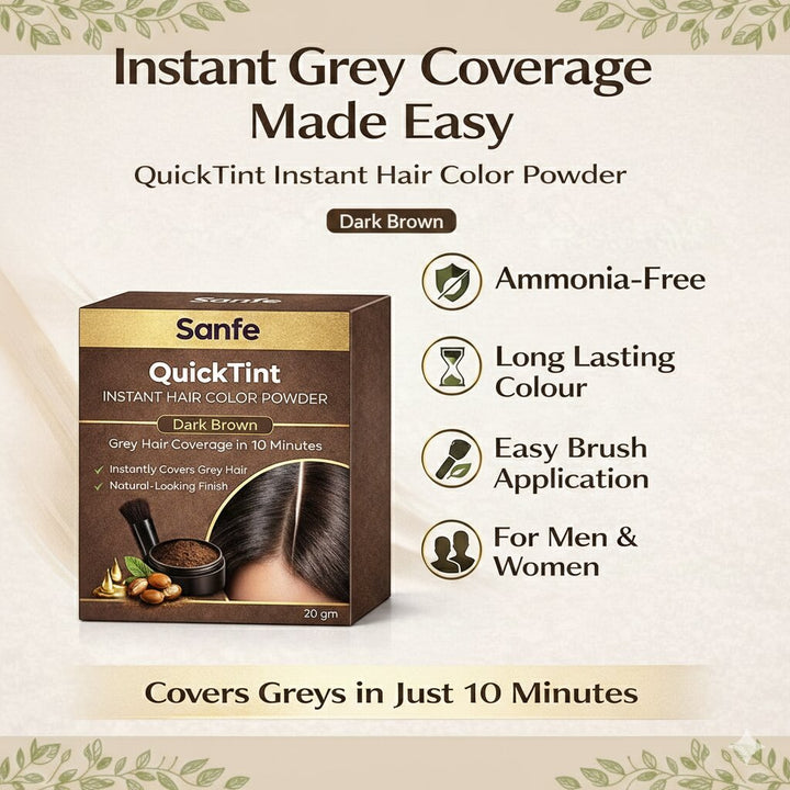 QuickTint Instant Hair Color Powder 20gm (Pack of 10)