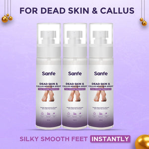 Sanfe Dead Skin & Callus Remover Spray - 100ml (Pack of 3)