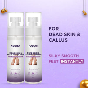 Sanfe Dead Skin & Callus Remover Spray - 100ml (Pack of 2)