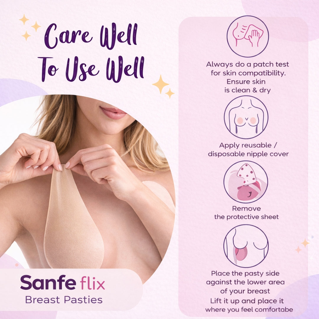 Sanfe Flix Breast Pasties (Size - M)