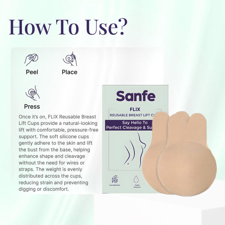 Sanfe Flix Reusable Boob Lift Cups