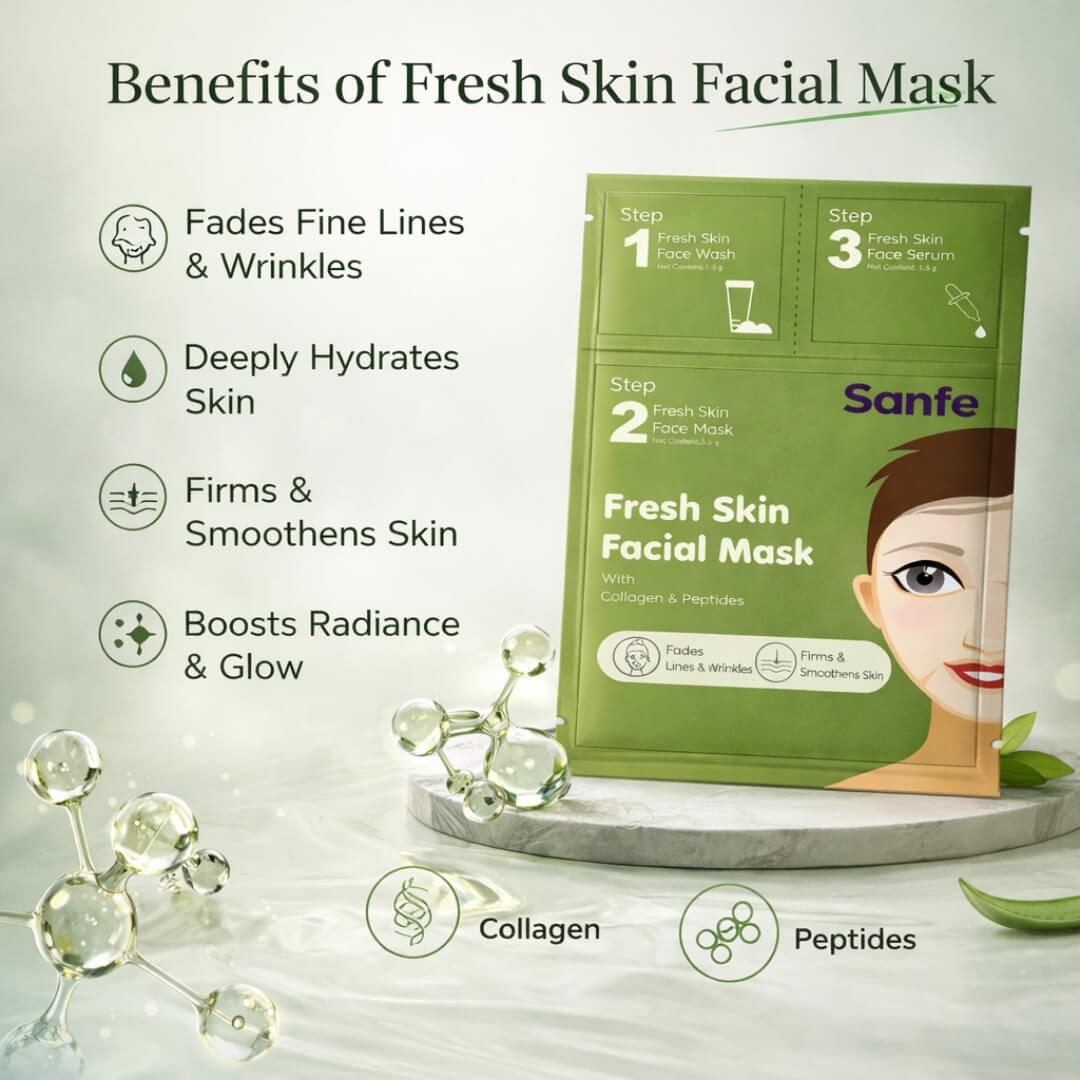 Sanfe Fresh Skin Facial Mask (Pack of 5)