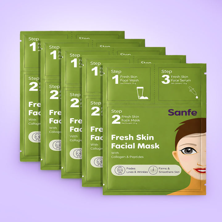 Sanfe Fresh Skin Facial Mask (Pack of 5)