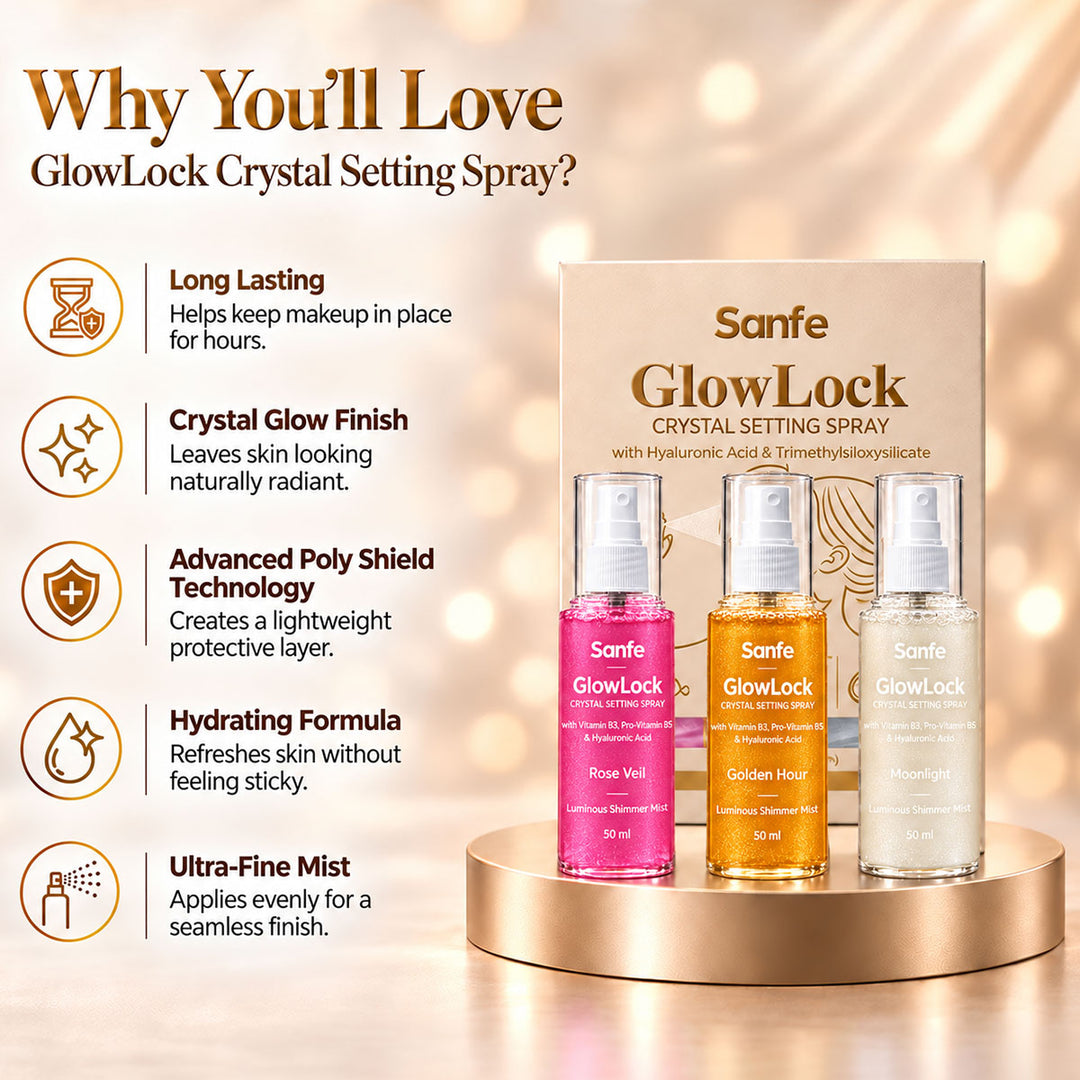 Sanfe GlowLock Crystal Setting Spray