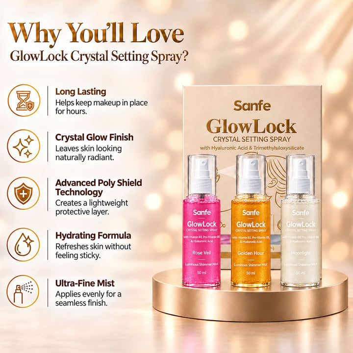 Sanfe GlowLock Crystal Setting Spray