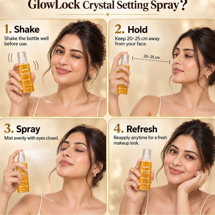 Sanfe GlowLock Crystal Setting Spray