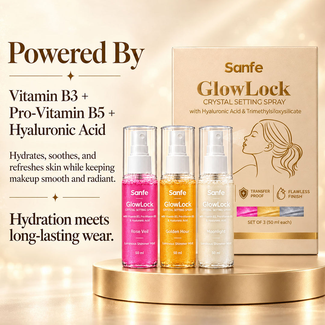 Sanfe GlowLock Crystal Setting Spray