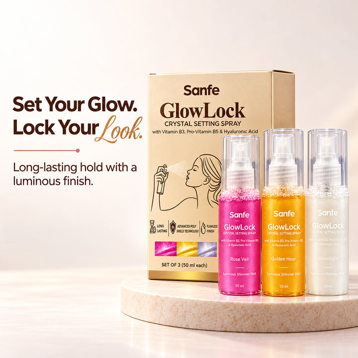 Sanfe GlowLock Crystal Setting Spray
