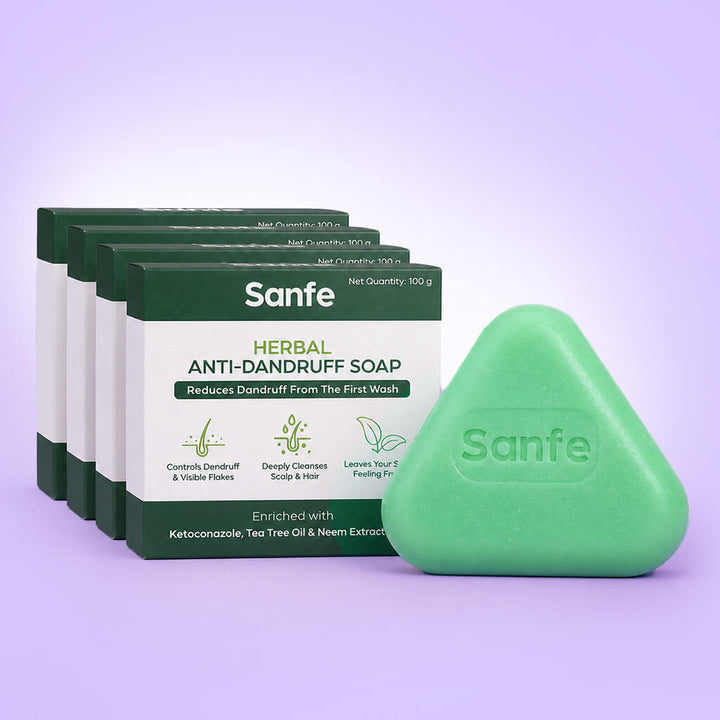 Sanfe Herbal Anti-Dandruff Soap (Pack of 4)