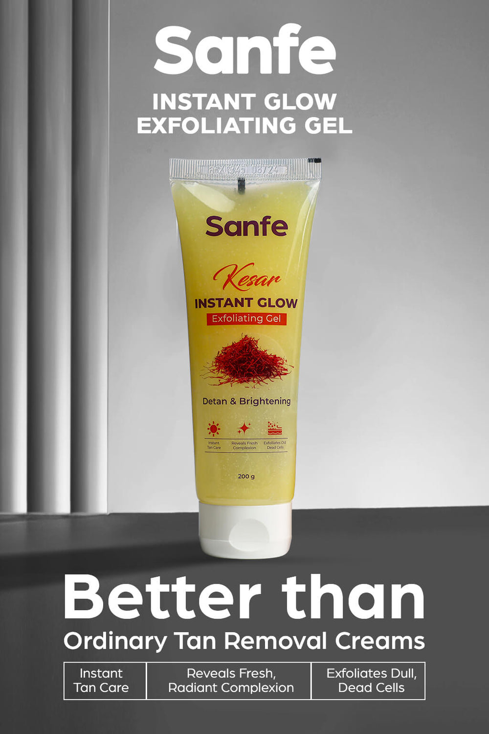 Sanfe Kesar Instant Glow Exfoliating Gel - 200g