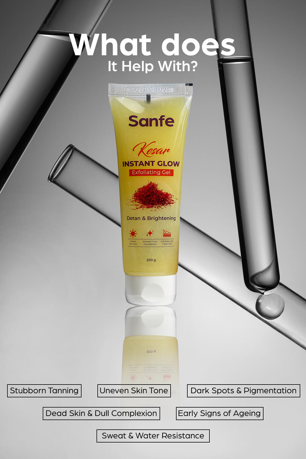 Sanfe Kesar Instant Glow Exfoliating Gel - 200g