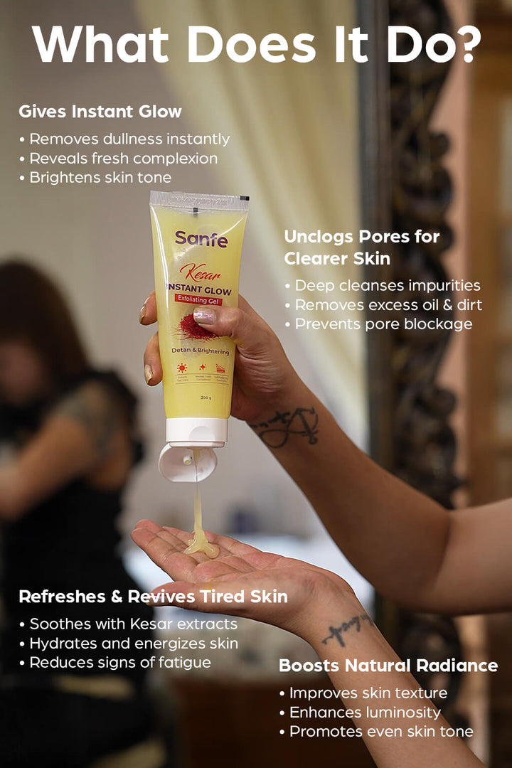 Sanfe Kesar Instant Glow Exfoliating Gel - 200g