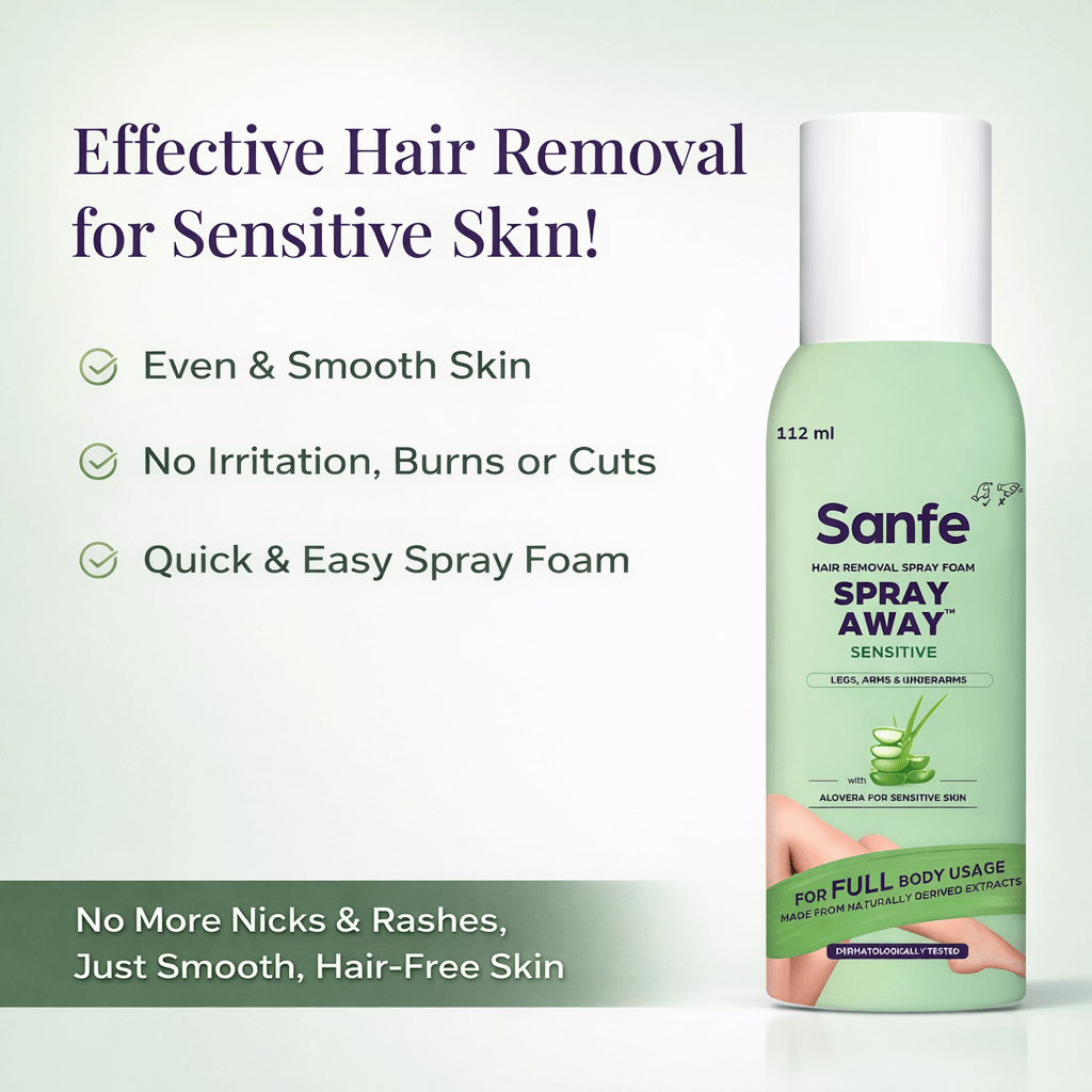 Hair Removal Spray for Bikini Area, Prevent Ingrown Hairs, Reduce Razor Bumps, Soothe Irritation - 112ml