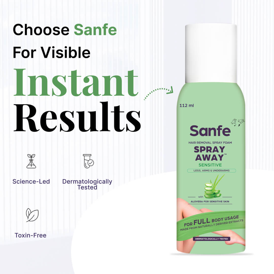 Hair Removal Spray for Bikini Area, Prevent Ingrown Hairs, Reduce Razor Bumps, Soothe Irritation - 112ml