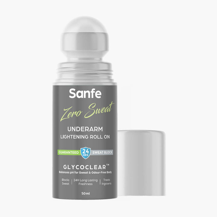Sanfe Zero Sweat Underarm Lightening Roll On Lightens Men & Women, 50ml