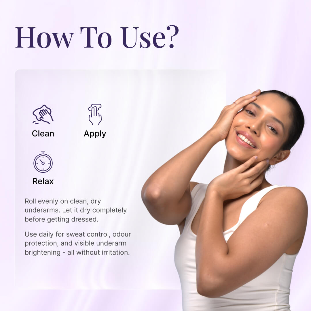 Sanfe Zero Sweat Underarm Lightening Roll On Lightens Men & Women, 50ml