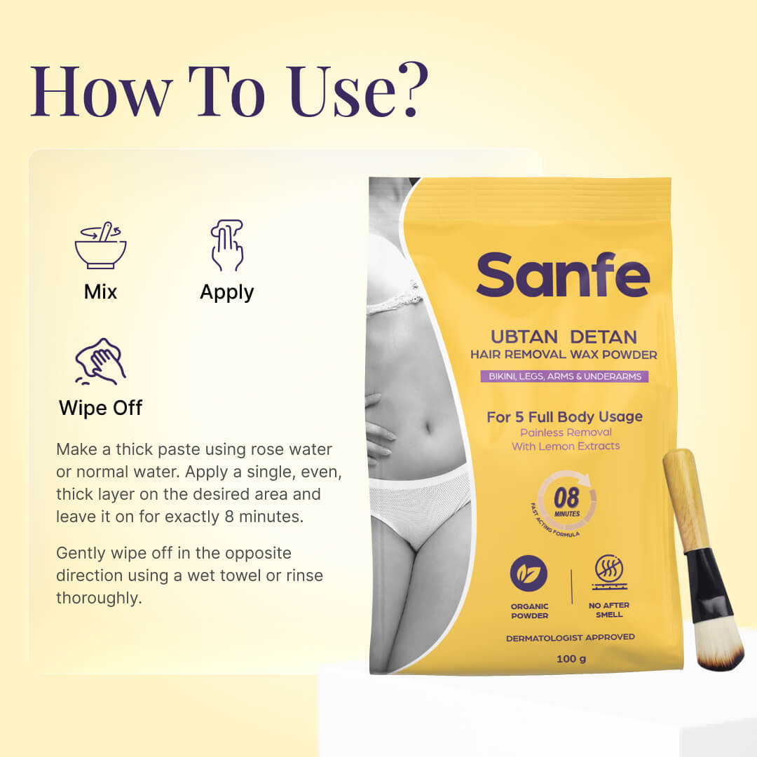 Sanfe Ubtan Detan Hair Removal Wax Powder
