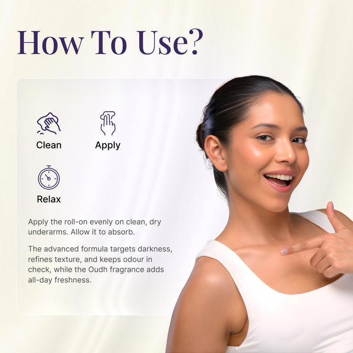 Underarm Lightening Roll On  - Oudh (Pack of 2)