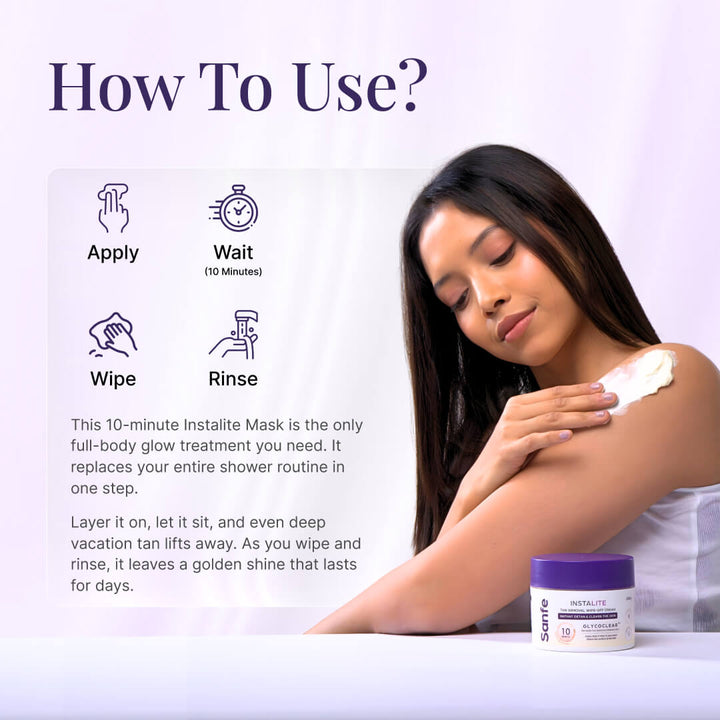 Instalite Wipe Off Detan Body Cream 100gm