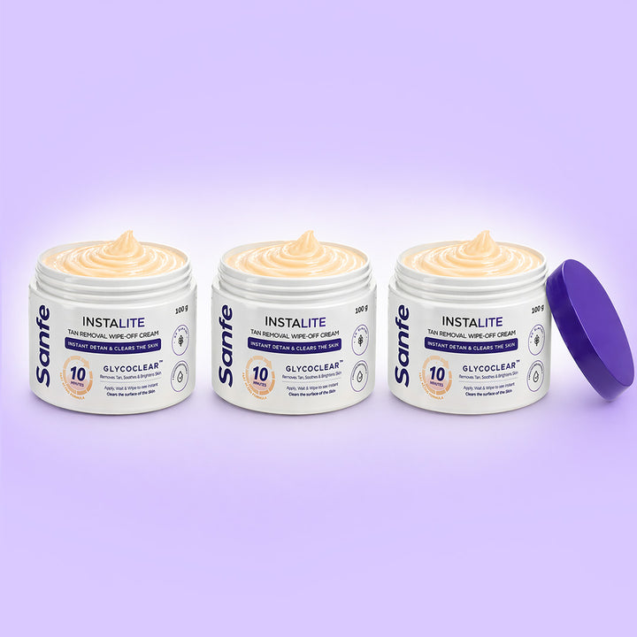 Instalite Wipe Off Detan Body Cream 100gm (Pack of 3)