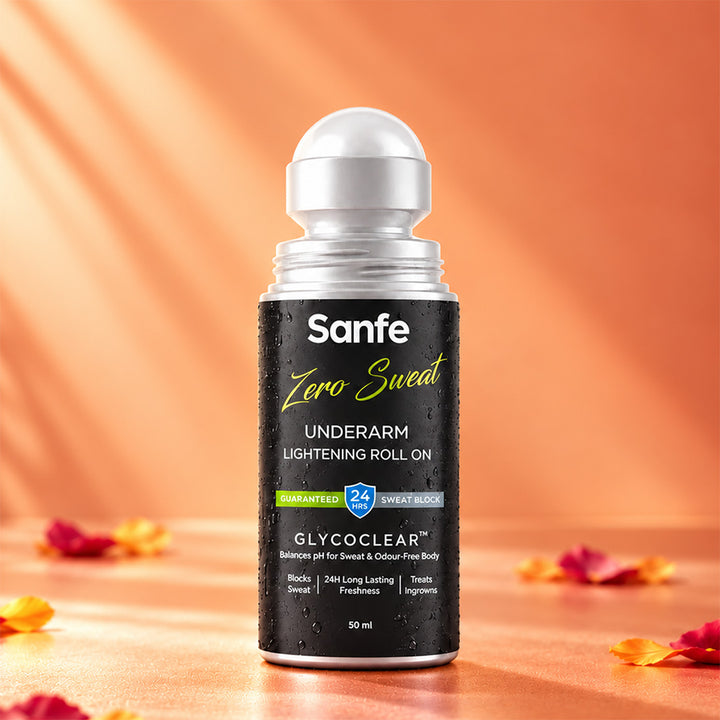 Sanfe Zero Sweat Underarm Lightening Roll On Lightens Men & Women, 50ml