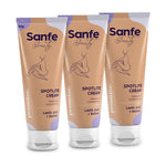 Sanfe Spotlite Cream For Dark Neck, Joints And Skinfolds | 10X Powerful, Enriched With 3% Lactic Acid, Retinol & SPF 15 | Helps In Exfoliation, Lightening & 24 Hr Long Moisture (Pack of 3)