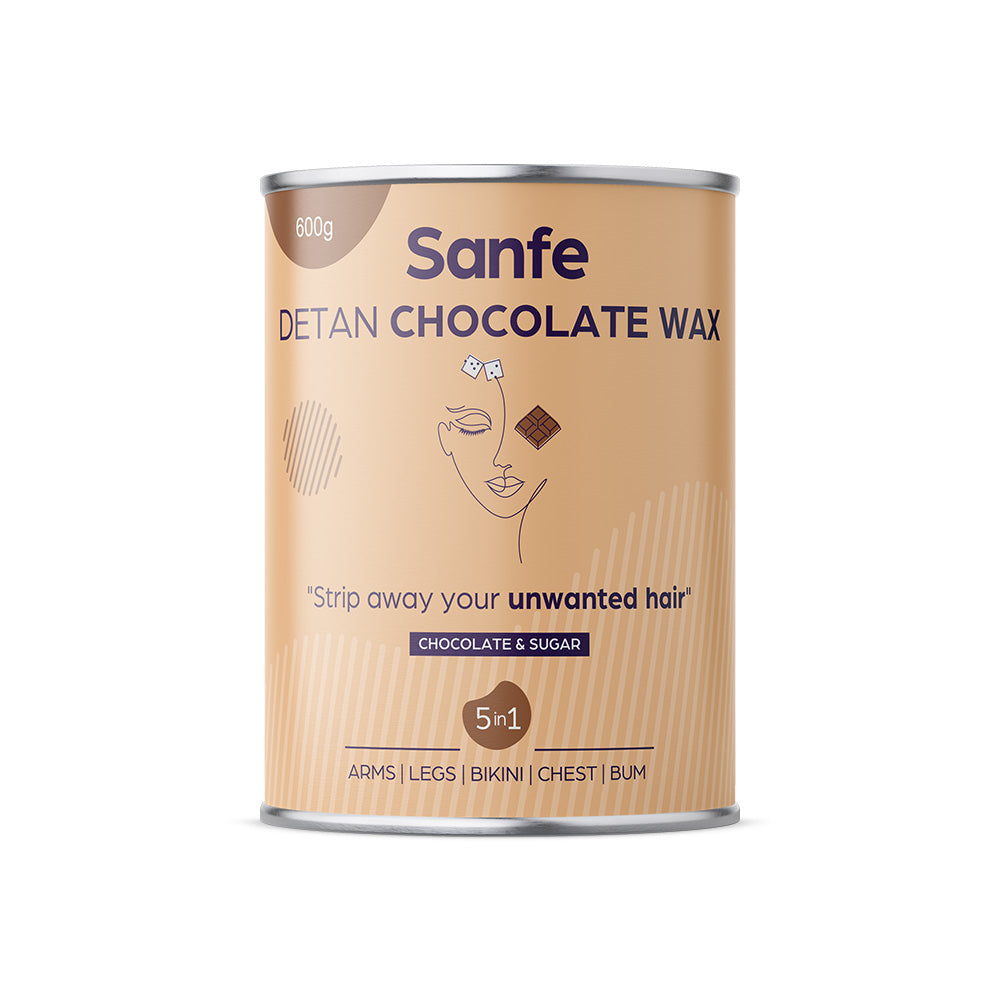 Sanfe Detan Chocolate Wax for Smooth Hair Removal - 600gm
